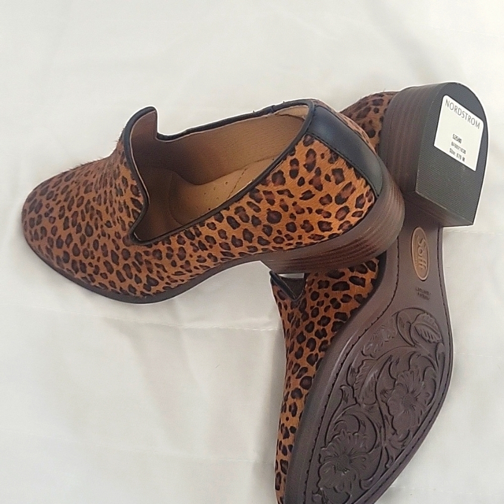 Suede Leopard Print Loafers - image 5